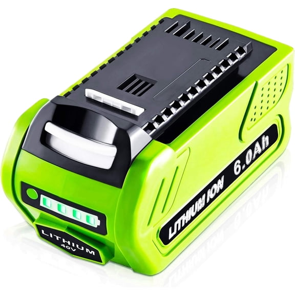 40V 6000mAh Lithium-ion Replacement Battery Compatible with Greenworks 40V Battery G-MAX Power Tools 29252 20202 22262 25312 25322 20642 22272 27062 29462 29472 Tools