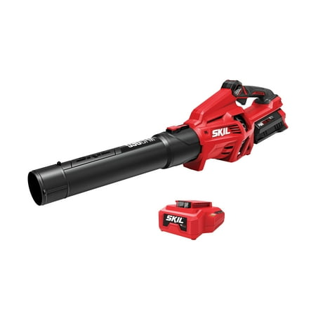 SKIL PWR CORE 40V Brushless 530 CFM 140 MPH Leaf Blower Kit with 4.0Ah Battery and Charger, BL4713C-13