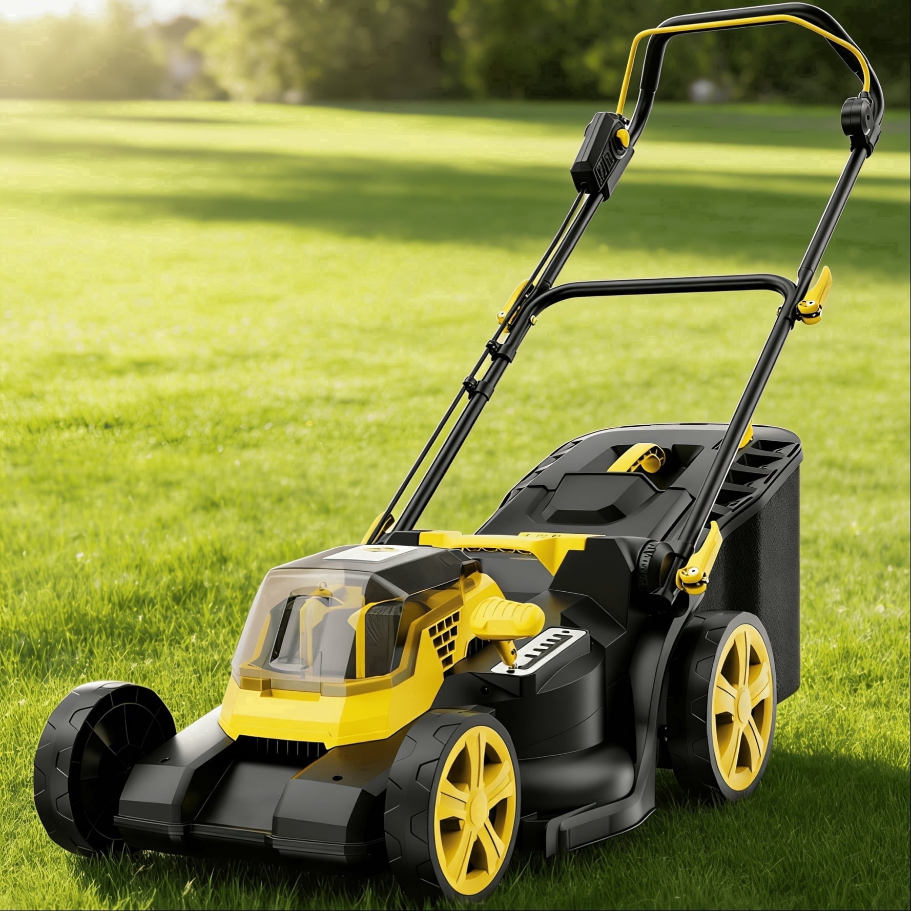 40V Cordless Push Lawn Mower(Tool Only – Battery & Charger Not Included),Compatible with Dewalt 2x20V MAX Batteries, Brushless, 6-Level Height Adjustment, 48L Grass Catcher,980W Pure Coppe