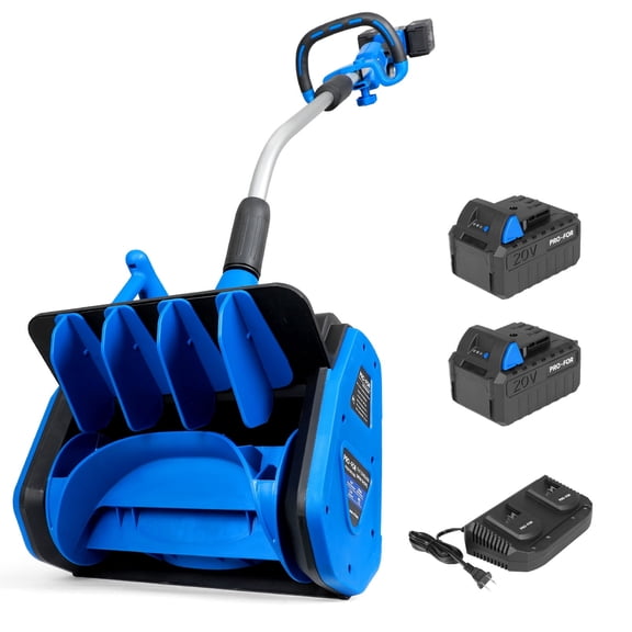 40V Cordless Snow Shovel with Two 4.0Ah Battery & Quick Charger, Electric Snow Thrower/Blower, 13.5" Clearing Width, 6.5" Depth, 26.5 FT Throw Distance, Battery Powered Snow Removal Tool