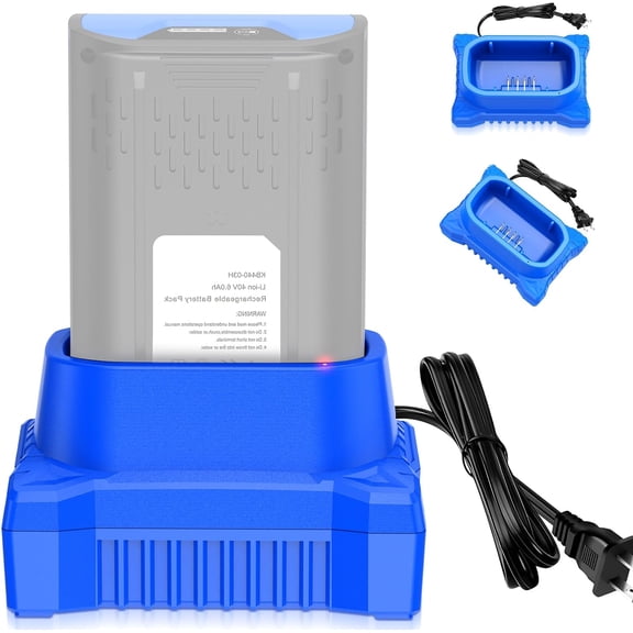 40V MAX Rapid Battery Charger for Kob*alt 40V Lithium-ion Batteries, Replacement for KB440-03 KB540-06 KB640-03, LED Indicator