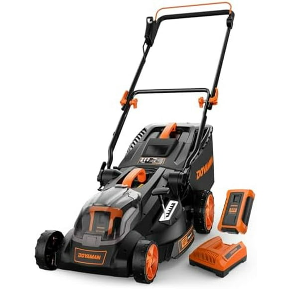 40V Max Brushless Lawn Mower, 16" Cutting Width, Central Single-Lever Height Adjustment, 3-Step Foldable Handle & Vertical Storage, 4.0Ah Battery, Mulching & Bagging, for Small to Medium Lawns