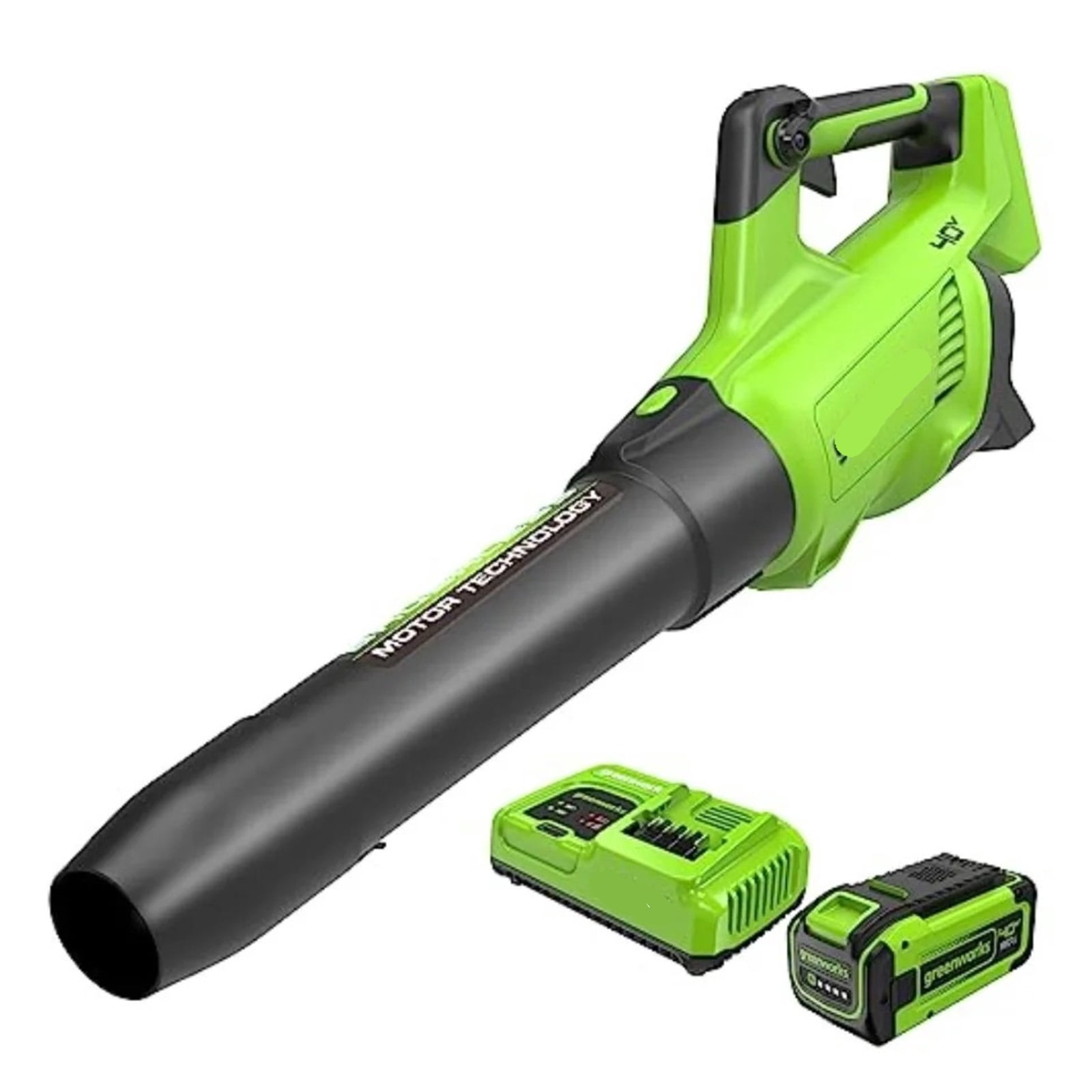 40V Max Cordless Brushless Leaf Blower, 700 CFM 160 MPH Axial Garden ...