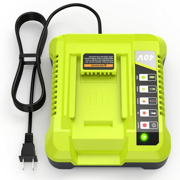40V OP401 Charger for Ryobi Battery, Lithium-ion Battery Charger for OP4015 OP4026 OP4026A OP4030 OP4040 OP4050 OP4050A OP4060 OP40261 OP40301 OP40401 OP4050