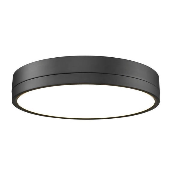 40W 1 Led Flush Mount in Modern Style-3 inches Tall and 16 inches Wide-Matte Black Finish Bailey Street Home 372-Bel-5171919