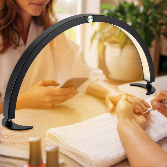 40W 28.74" Half Moon Lamp Eyelash LED Desktop Light 3200K, 4500K, 5600K for Lash Extension Beauty Lighting 28.74*14.37 in