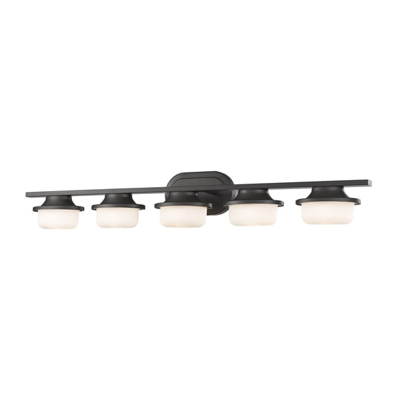 1917-5V-BRZ-LED-Z-Lite-Optum - 40W 5 LED Bath Vanity in Industrial Style - 38.7 Inches Wide by 6 Inches High-Bronze Finish