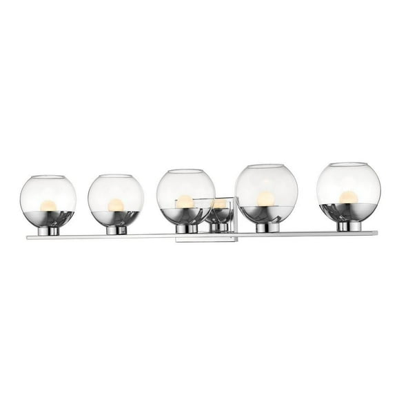 40W 5 Led Vanity Light Fixture in Contemporary Style 41.1 inches Wide By 7.25 inches High-Chrome Finish Bailey Street Home 372-Bel-2750557