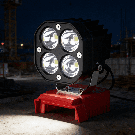 40W Cordless LED Work Light for DeWalt 18V/20V Batteries – 6000 Lumens Portable Floodlight with 120°-140° Beam, Die-Cast Aluminum Housing, for Job Site, Auto Repair, Camping & Emergency