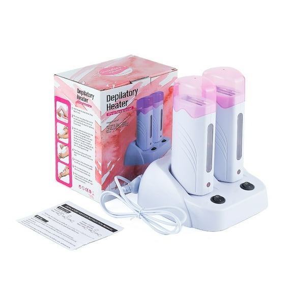40W Dual Rolling Wax Heater Double Epilator Depilatory Waxing Machine Cartridge Roll On Wax Heater Hair Removal For Body