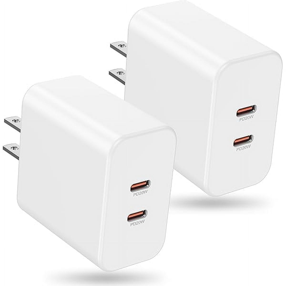 40W Dual USB C Charger Block,2-Port Fast USB-C Power Adapter Wall ...