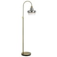 thumbnail image 1 of 40W Duxbury Metal Arc Floor Lamp With Electoral Plated Smoked Glass Shade, 1 of 5