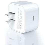 40W Dynamic Power Adapter with 60W Max, Foldable Plug Wall USB-C Fast Charger Compatible with iPhone 17/16/15 Pro Max, MacBook Air, iPad
