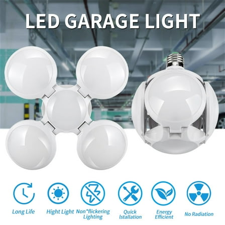 40W E27 Deformable Garage Light Folding Bulb LED Light Football UFO Lamp Gifts