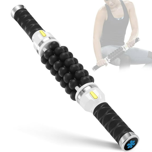 40W Electric Roller For Muscle Body Relaxing High Frequency Rolling Massage Fitness Anti-Cellulite Slimming Machine For Women, Silver