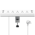 thumbnail image 1 of VILONG Desk Clamp Surge Protector Power Strip, 5 Outlets 6 USB Ports Total 40W Fast Charging Fits 1.6" Tabletop Edge,6ft, 1 of 7