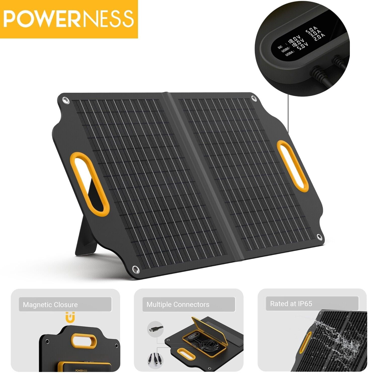 40W Foldable Portable Solar Panel for BLUETTI EB3A EB70S AC05S Power Stations