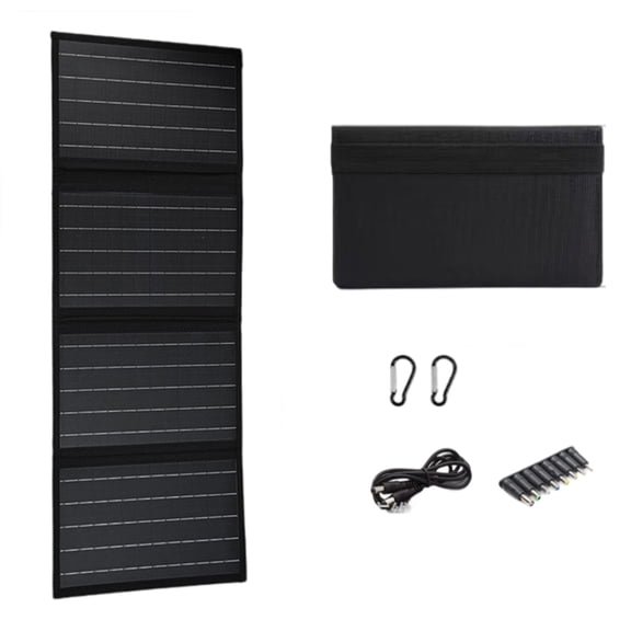 40W Folding Solar Panel Portable Power Supply Outdoor Solar Charge Cell Plate For Camping Emergencies Charging