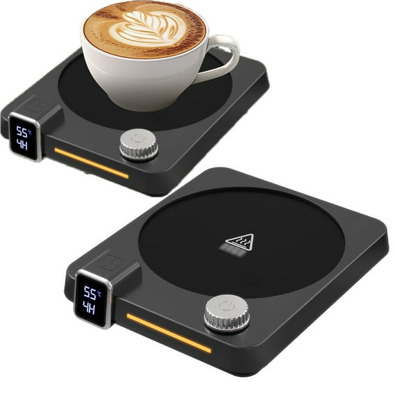 40W Heated Coffee Mug,9 Temperature Rotation Control,Dual Digital Display Reservation Switch,Automatic Shutdown in 4 Hours for Office