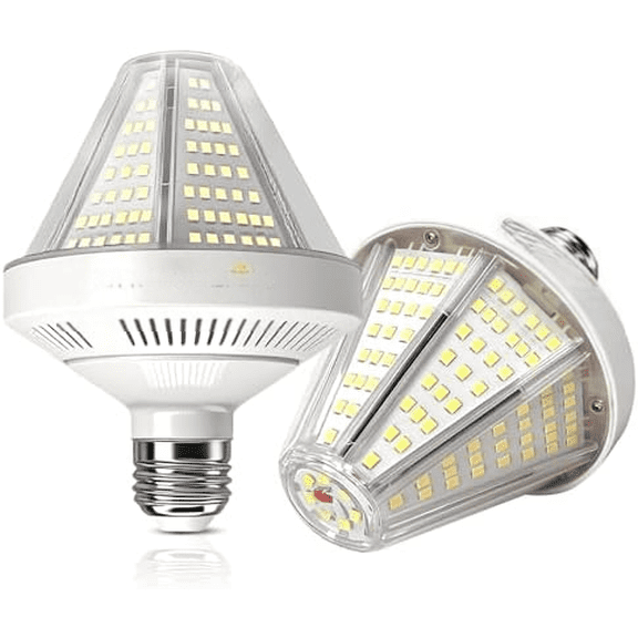 40W LED Corn Light Bulb 2 Pack  5000K Daylight White ,E26/E27 Medium Base,400W Equivalent 6000 Lumen LED Corn Bulbs Large Area Lights For Outdoor Indoor bedroom shop Garage Warehouse Street Backyard