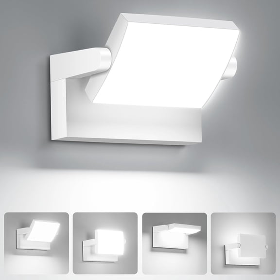 40W LED Flood Lights Outdoor LED Sconce Waterproof 350Rotation White Exterior Lighting Fixture 6000K for Barn Yard Garage Building Area Backyard