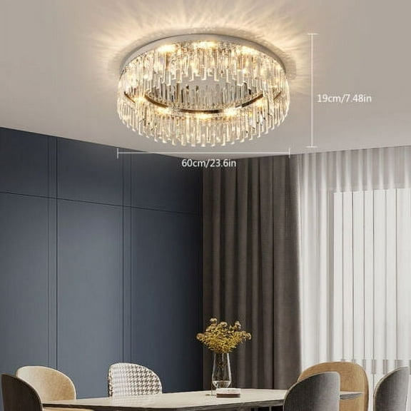 40W Modern Crystal Chandelier Lighting Flush Mount Light Ceiling Lamp Fixture
