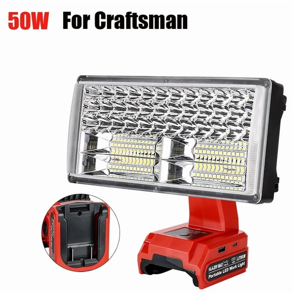40W Outdoor Portable Work Light, Compatible with Crafts*man 20V Battery
