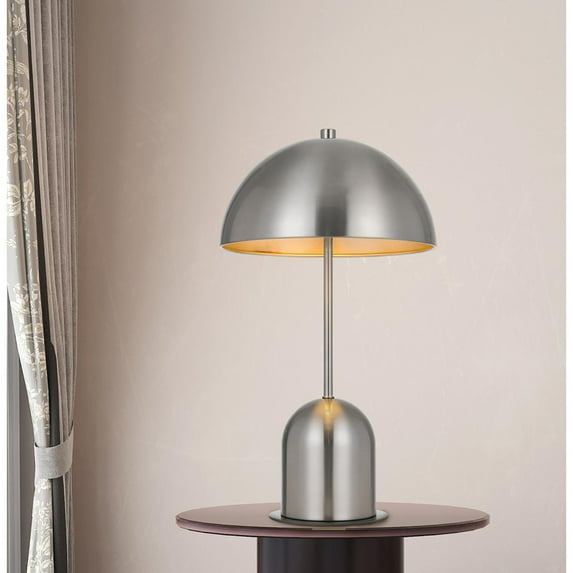 40W Peppa Metal Accent Lamp With On Off Touch Sensor Switch, Brushed Steel