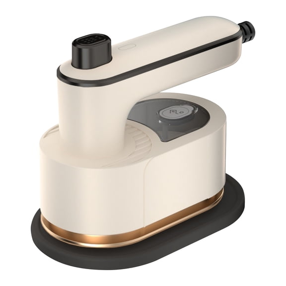 40W Portable Handheld Steam Iron - Foldable Rotatable Travel Garment Steamer, Mini Steam Iron for Fabrics & Clothes, Lightweight Wrinkle Remover for Home, Travel & On-the-Go, 1Pc(Beige,4.7x4.3")