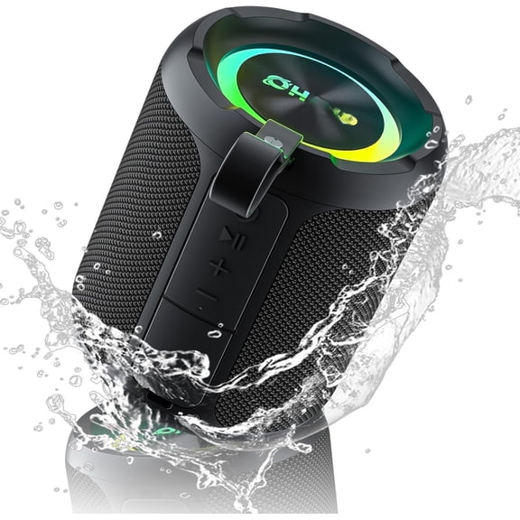 40W  Portable  Speaker with Lights, IPX7 , Loud Sound,  Lights,TWS Pairing, AUX&TF-Card in, for /Party/Travel/Outdoor/Beach