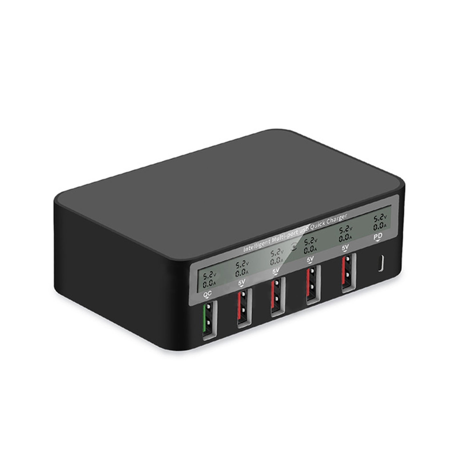 40W USB Charging Station, 6 USB Fast Ports Charge Docking Station
