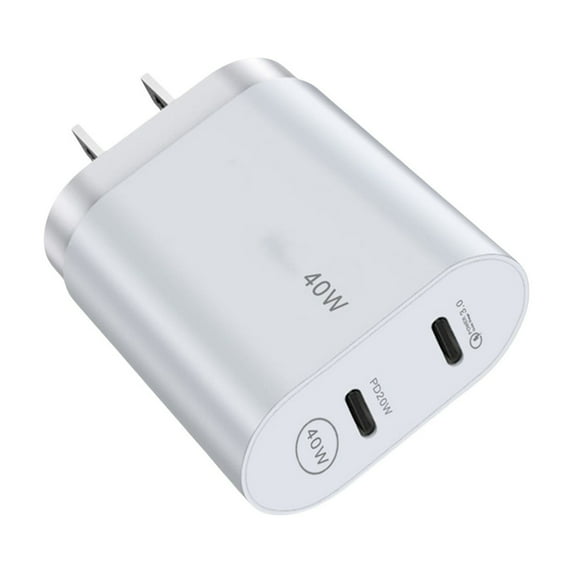 40W USB Type - C Wall Charger - QC 3.0, Multiport, Fast Charging - ABS Material, Universal Compatibility