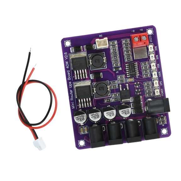 40W Uninterruptible Power Supply Module 4 Channel Output Battery Charging Board Router Uninterruptible Power Supply