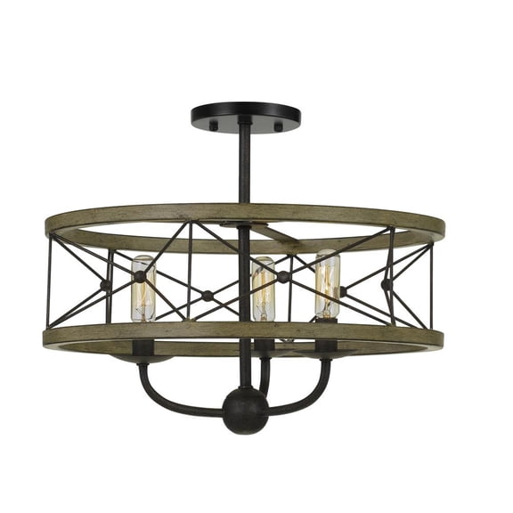 40W X 3 Modica Metal Pendant Fixture (Edison Bulbs Not Included)