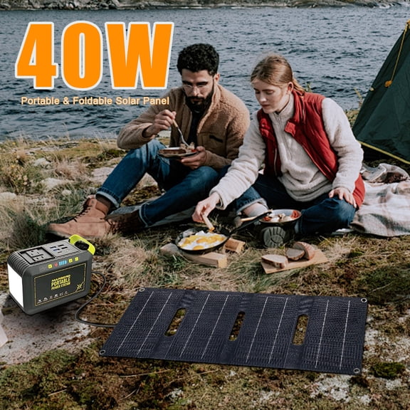 40W small solar panel, portable and foldable integrated laminated solar panel, suitable for hiking, camping, backpacking and cycling.