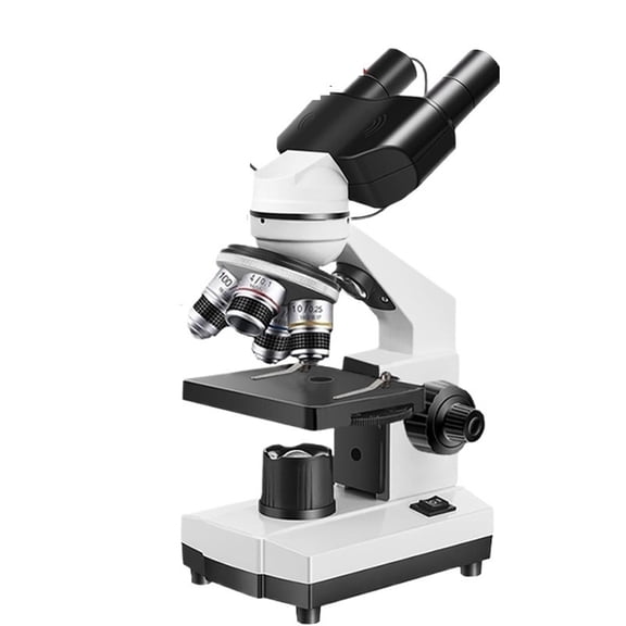 40X-1600X Binocular Microscope Professional, Dual LED Light with USB Camera & Phone Mount, Slides Accessories Kit for Laboratory ,High Clarity