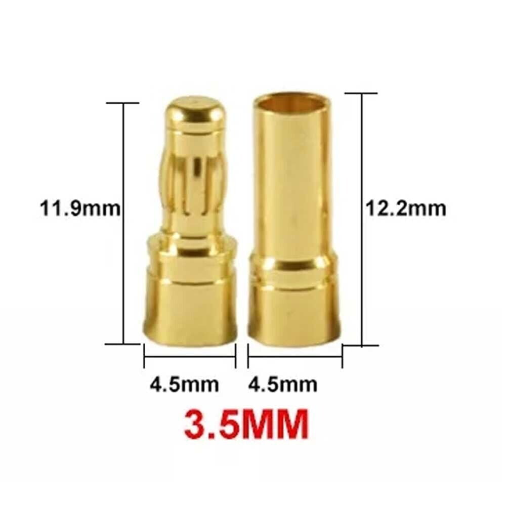 HobbyPark 3.5mm Bullet Connector Extension Leads (3-Pack) – For Brushless Motor & ESC, 14 AWG Silicone Wire - View #9