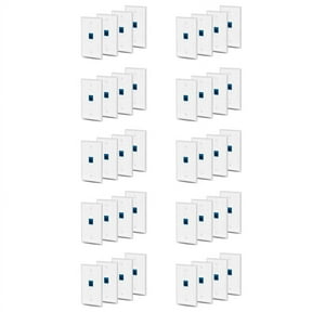 40X Cat6 Ethernet Wall Plate Outlet 1 Port RJ45 Network Female to Female Wall Coupler Jack Plate White & Blue
