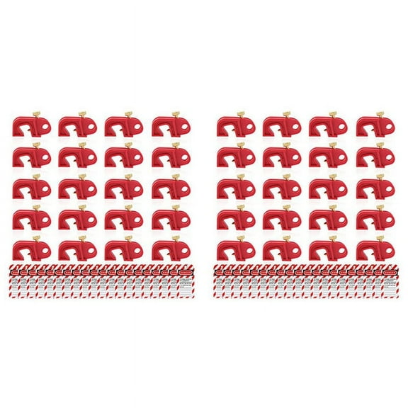 40X Circuit Breaker Lockout Device Lockout Tagout Tag Kit Breakers Lockout Universal Electrical for Lock Out Tag Out Set