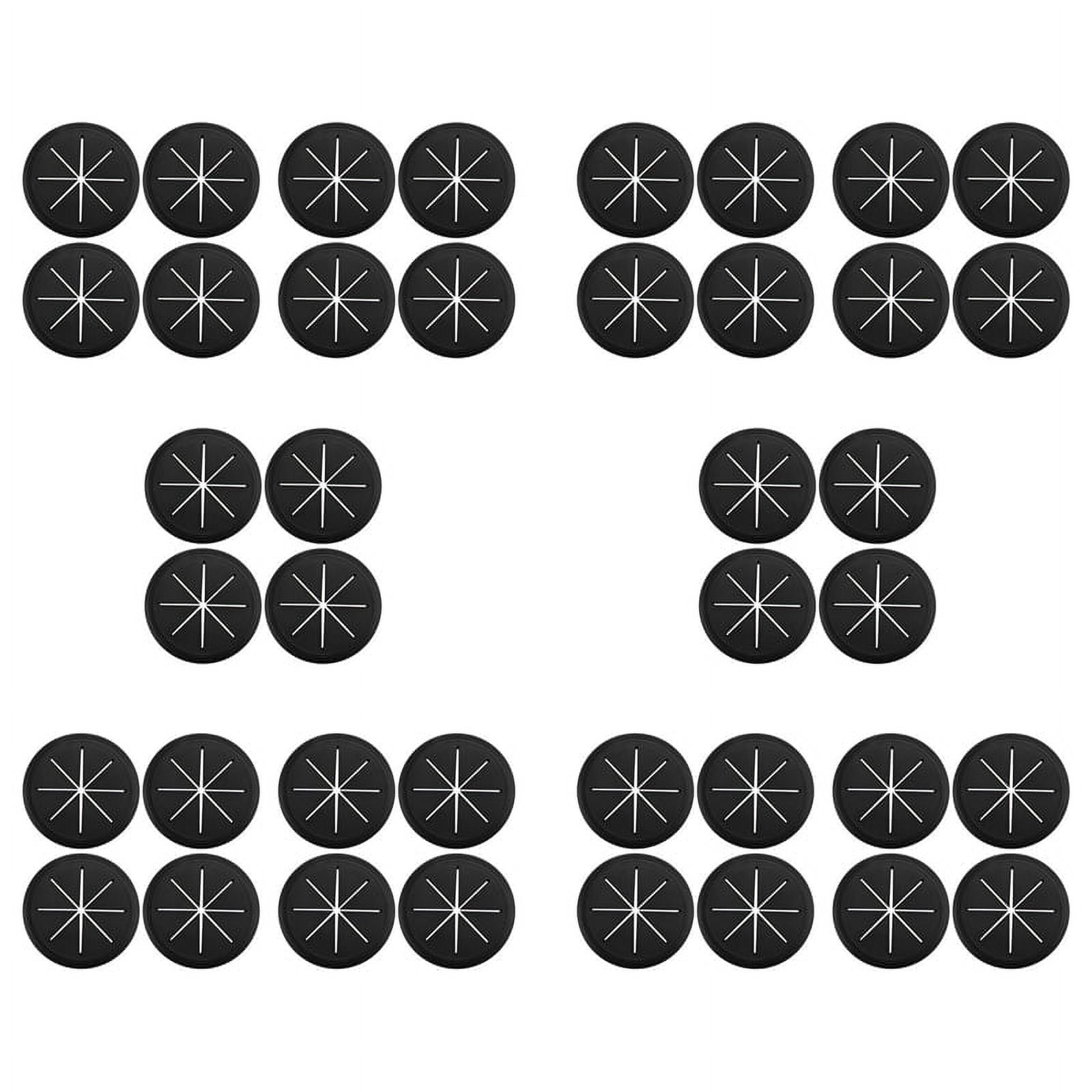 40X Desk Clue Grommet Wire Hole Cover Suitable for Office PC Desk Cable Wire Cover