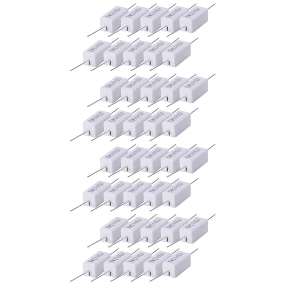 40X Wirewound Ceramic Cement Resistors 100 Ohm 5W Watt 5%