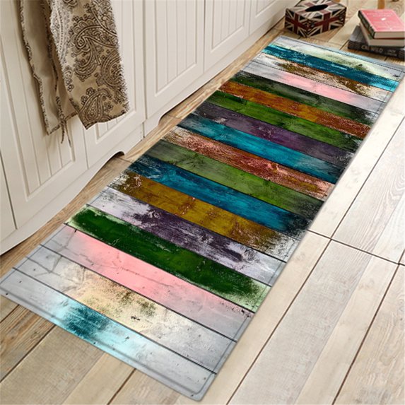 40X120 CM Carpet Hallway Doormat Anti - Slip Carpet Absorb Water Kitchen Mat Polyester Carpet,E,Flannel