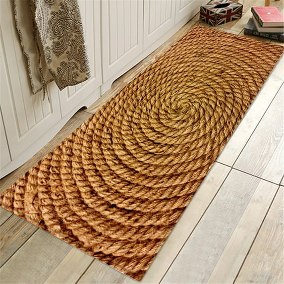 40X120 CM Carpet Hallway Doormat Anti - Slip Carpet Absorb Water Kitchen Mat Polyester Carpet,F,Flannel