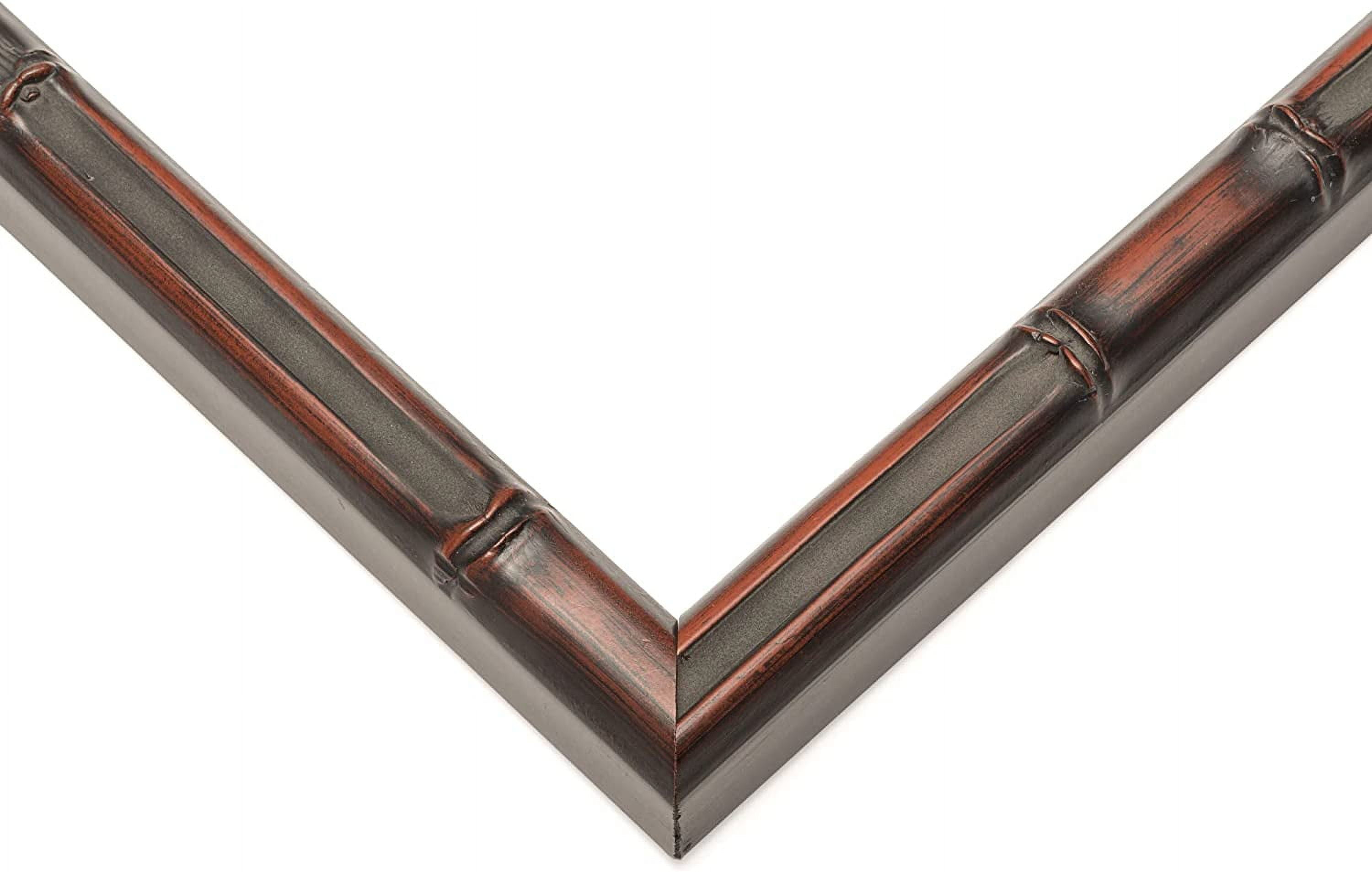 40X27 Frame Brown Bamboo With Dark Coffee/Walnut Finish Solid Wood