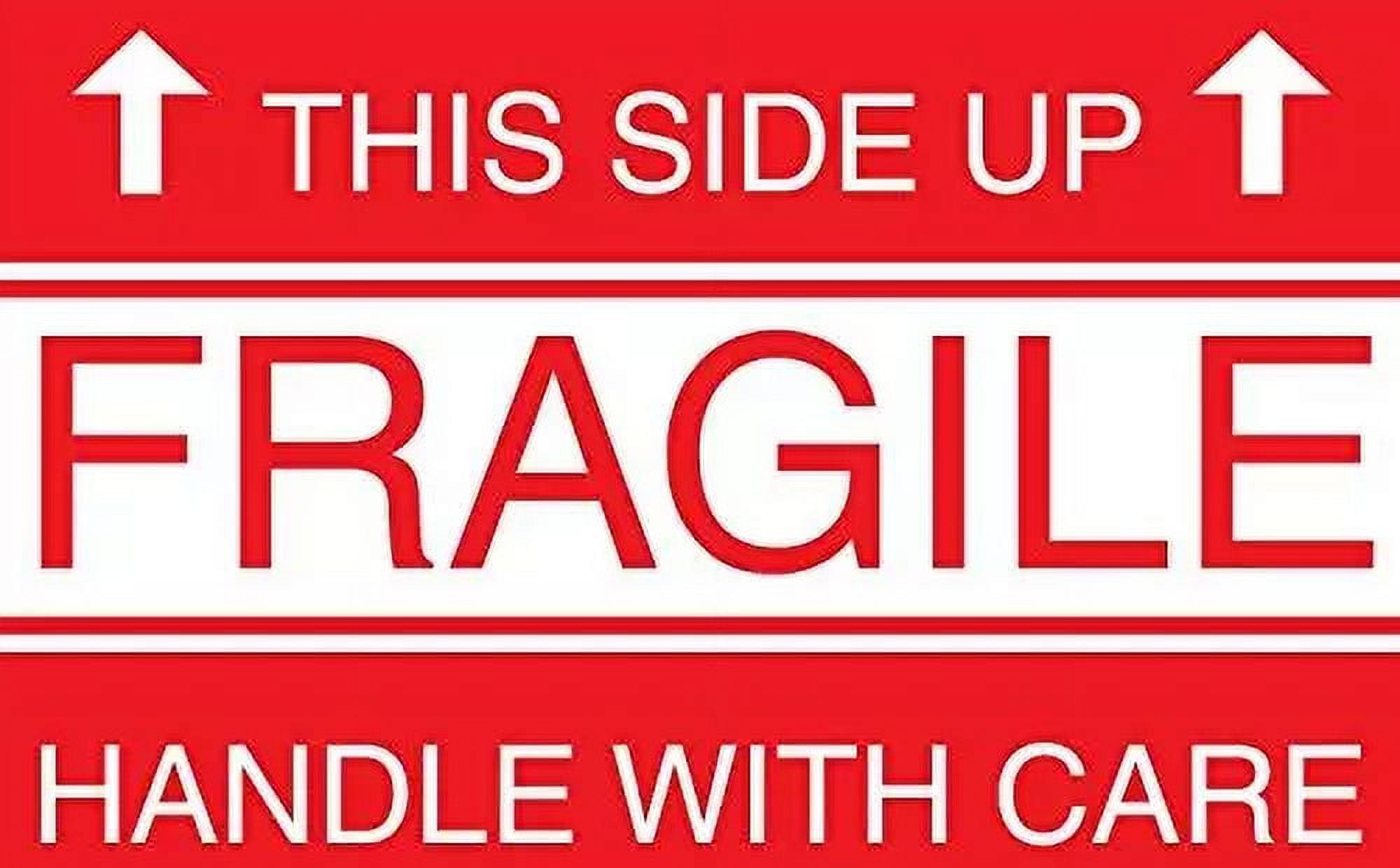 40X30 Cm Fragile Handle With Care Sign Sticker Vinyl Self Adhesive For Dispatch Fragile Items Large Size Boxes Display, Pack of 10 Stickers
