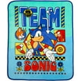 thumbnail image 1 of Sonic the Hedgehog Kids Blue Silky Soft Throw Blanket, 40x50, 1 of 6