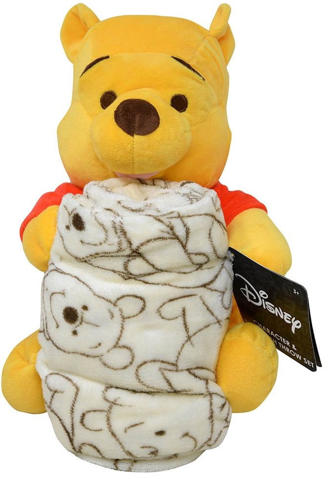 Disney Winnie the Pooh Plush & Fleece Throw Set