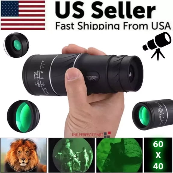 40X60 Monocular Binoculars With Night Vision Bak4 Prism High Power ++Waterproof/