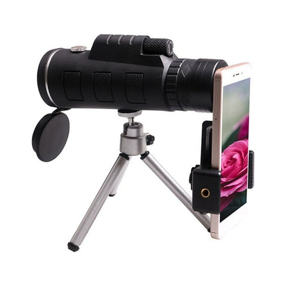 40X60 Single Binocular with Mobile Phone Camera Low Light Night Vision Magnifying Glass for Camping Hiking Bird Watching