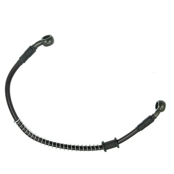 40cm 15.75" 10mm 28 Degree Motorcycle Braided Brake Clutch Oil Hoses Line Pipe Clutch Throttle Gas Line Fuel Pipe Black
